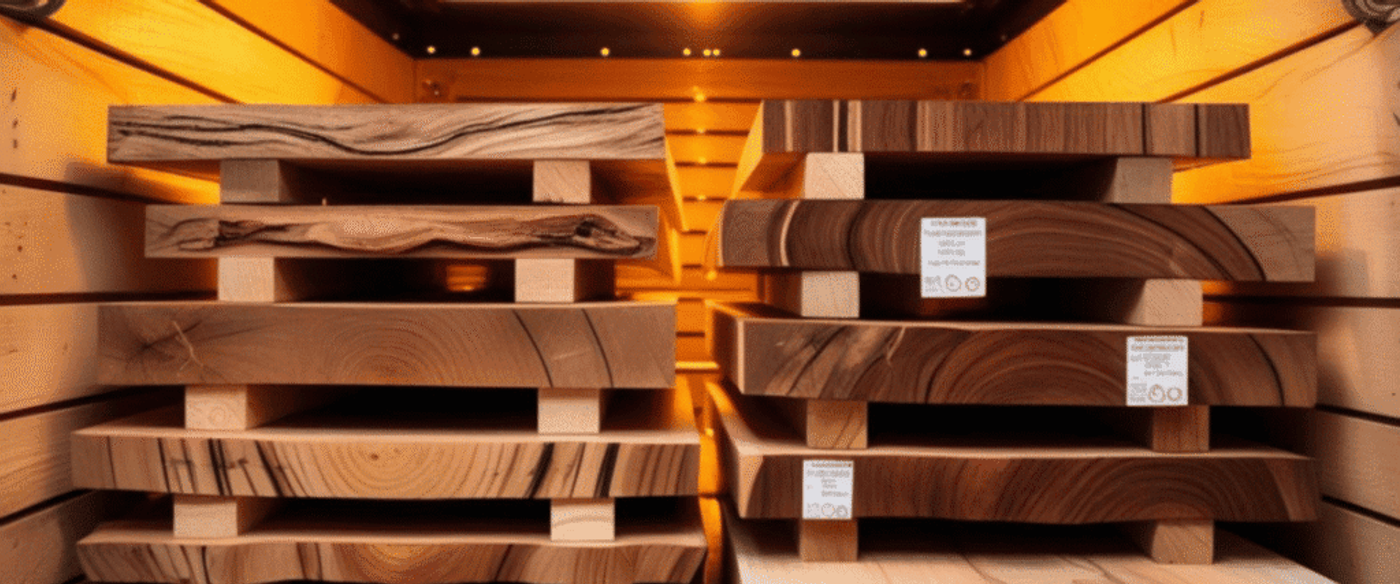 Stacked-wooden-boards-with-natural-grain-drying-or-curing-inside-a-controlled-wooden-chamber