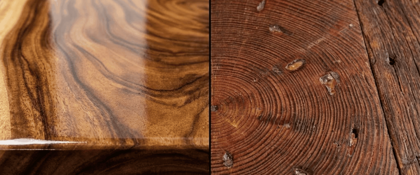 Guanacaste vs Reclaimed Heart Pine: Old vs New image