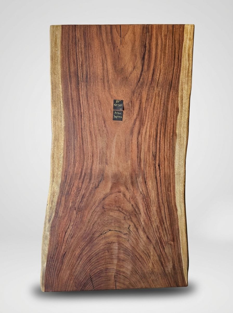 Alba Septima — 84" Live Edge Dining Slab raw wood slab at MORUXO.