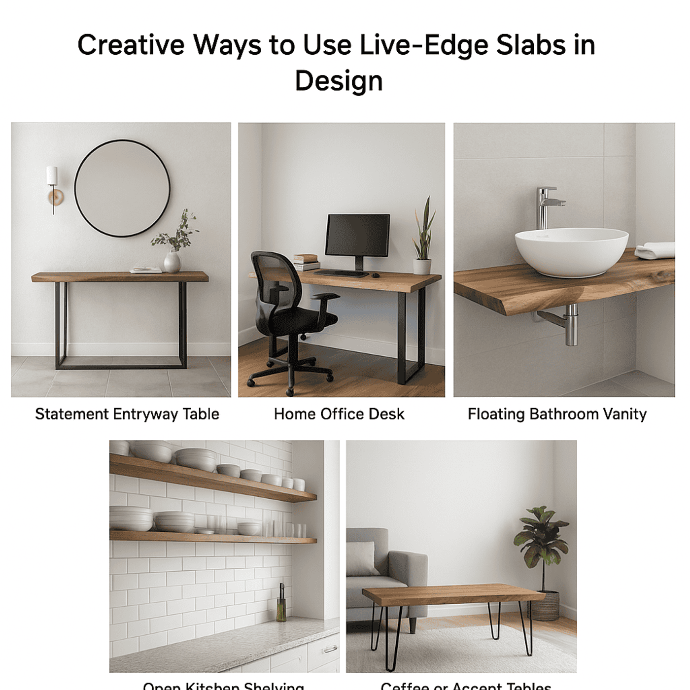 Stylish Live-Edge Slab Ideas for San Antonio Interiors image