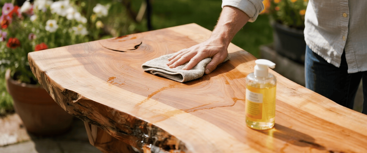 Complete Guide to Caring for Outdoor Live Edge Wood Furniture image