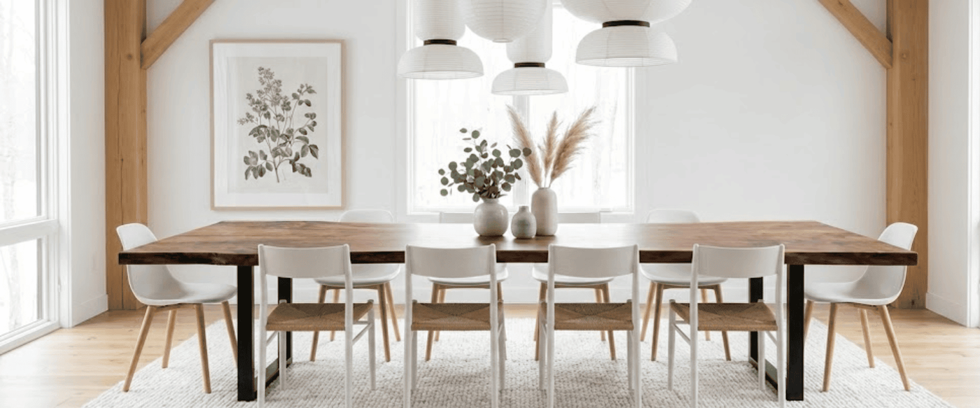 How to Pair a Live Edge Dining Table with Modern Minimalist Chairs image