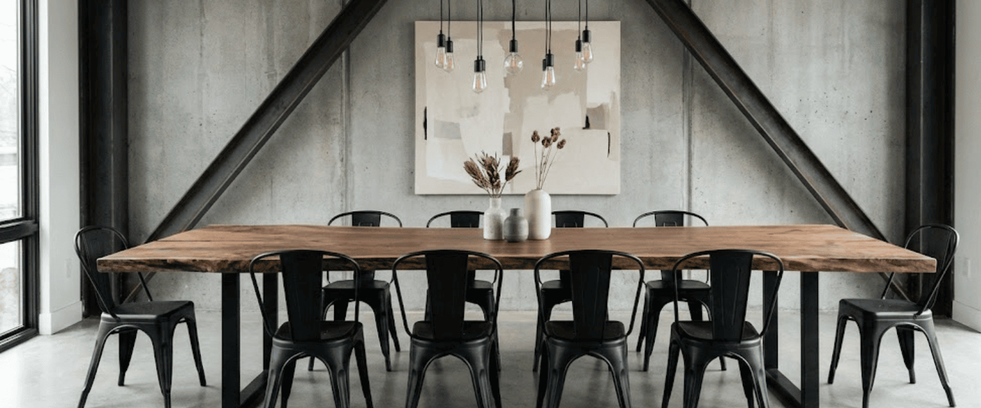 How to Pair a Live Edge Dining Table with Modern Minimalist Chairs image