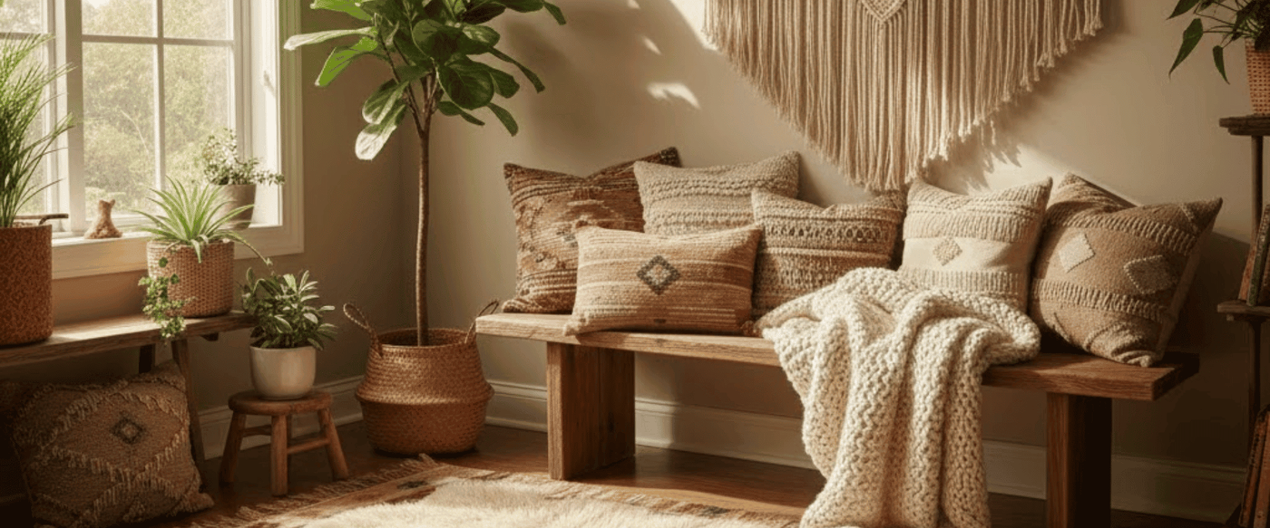 Boho Design: Pairing Live Edge with Macramé and Textiles image