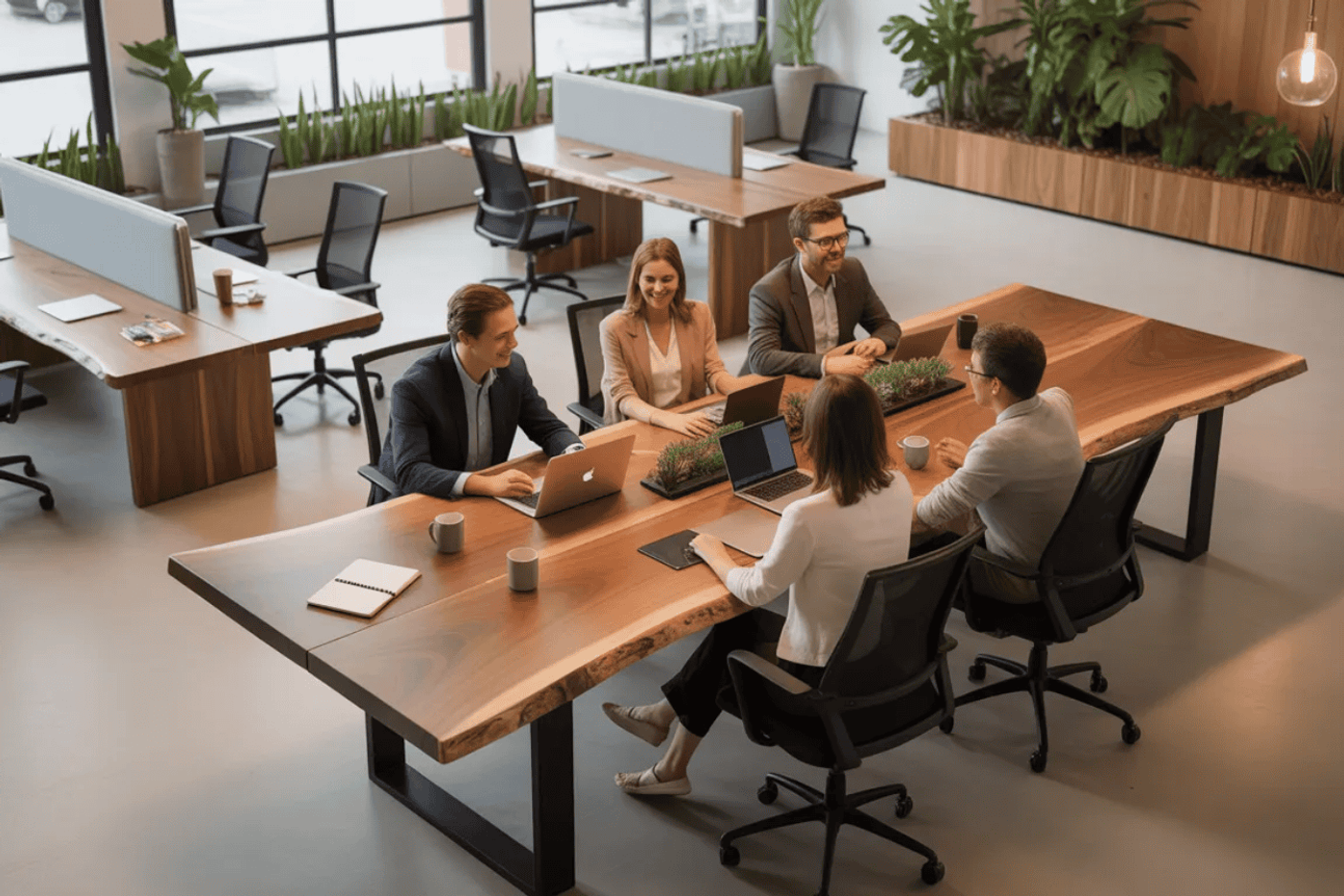 Live-Edge Tables In Commercial Interiors image