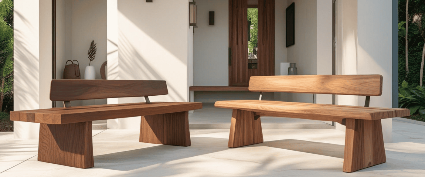 Indoor vs Outdoor Live Edge Bench Choices image