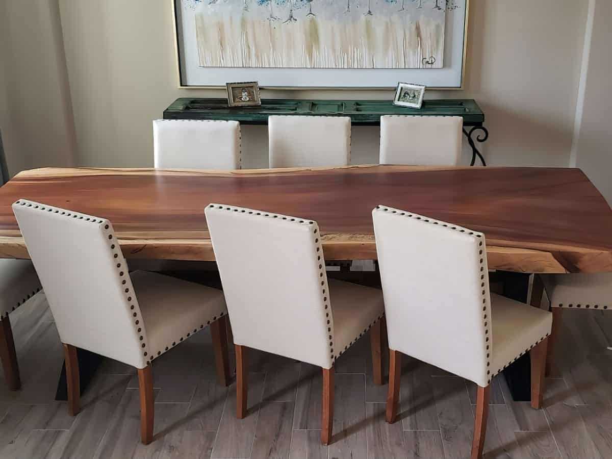 An image showcasing a table with artistic flair, featuring creative and imaginative design elements that make it a captivating piece of functional art.