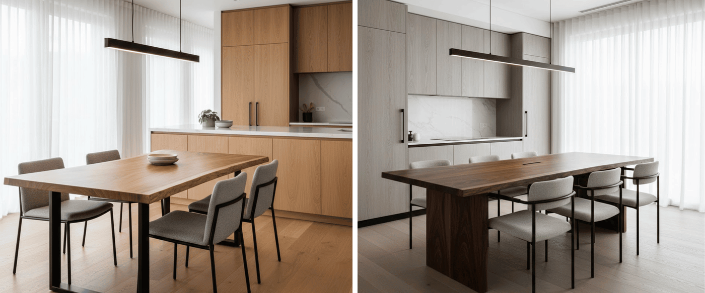 Mixing Wood Tones: Pairing Table with Existing Cabinets image