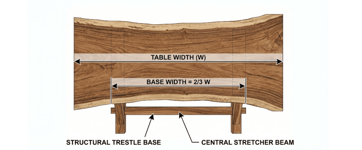 Assessing the Load-Bearing Capacity of Different Live Edge Dining Table Bases image