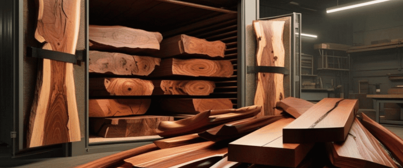 Wood-slabs-stored-and-stacked-inside-a-drying-kiln-in-a-woodworking-shop