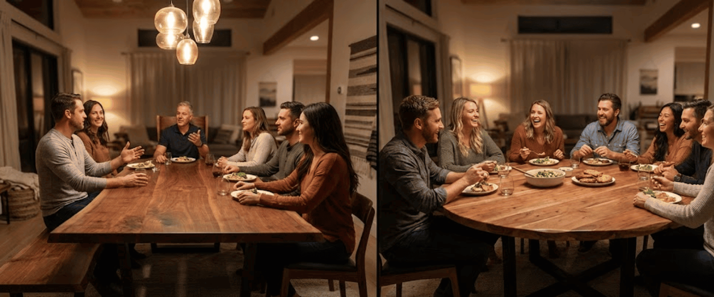 Round vs. Rectangular: Choosing the Best Shape for Your Live Edge Dining Table image