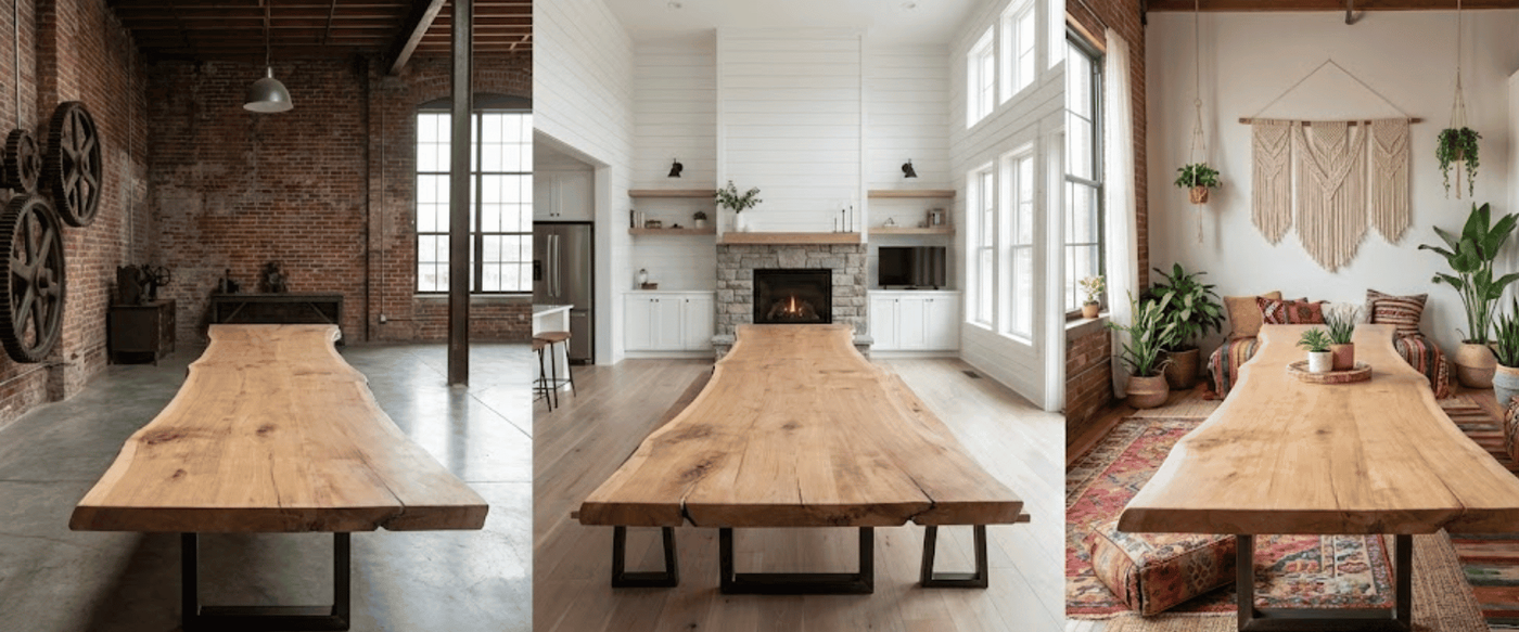 Why a Live Edge Dining Table Outlasts Trendy Marble and Stone Options image
