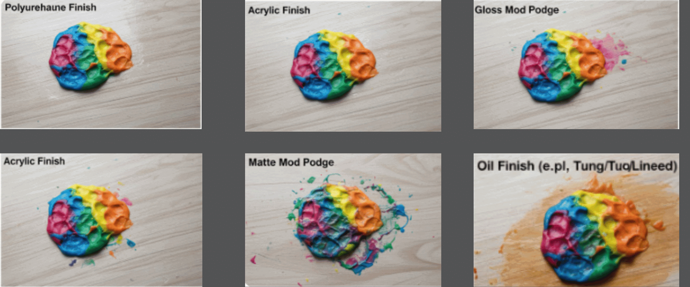 Toddler Art Projects: Which Finish Survives Playdough? image