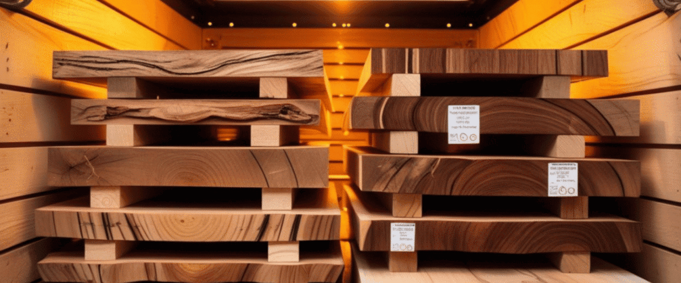 Stacked-wooden-boards-with-natural-grain-drying-or-curing-inside-a-controlled-wooden-chamber