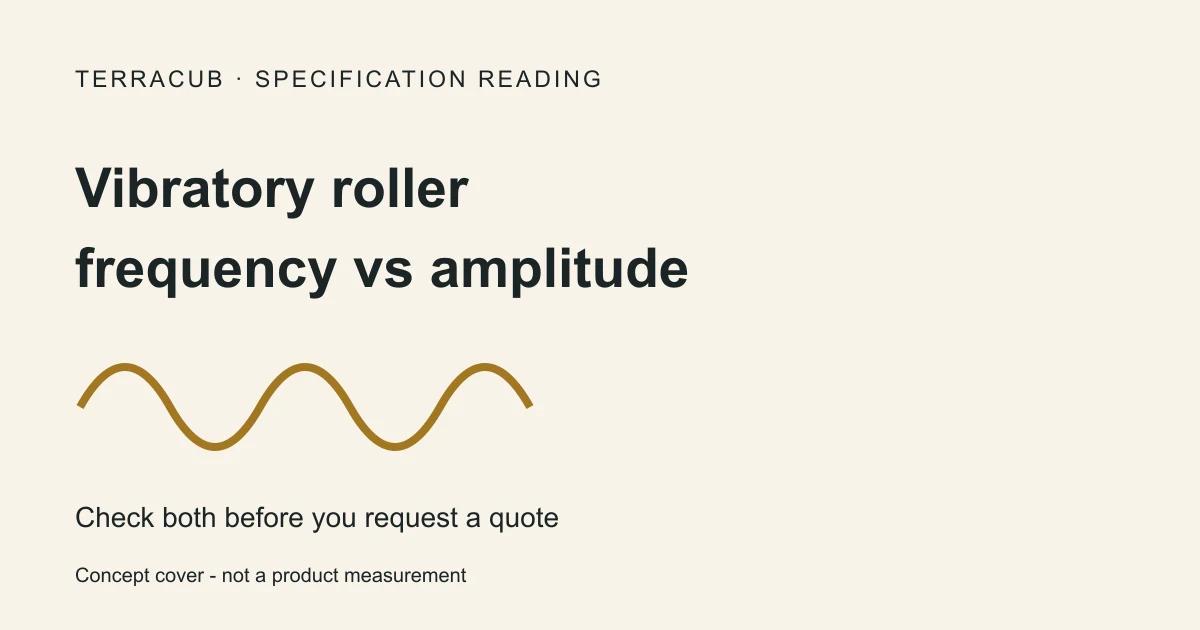 Vibratory roller frequency and amplitude specification reading concept