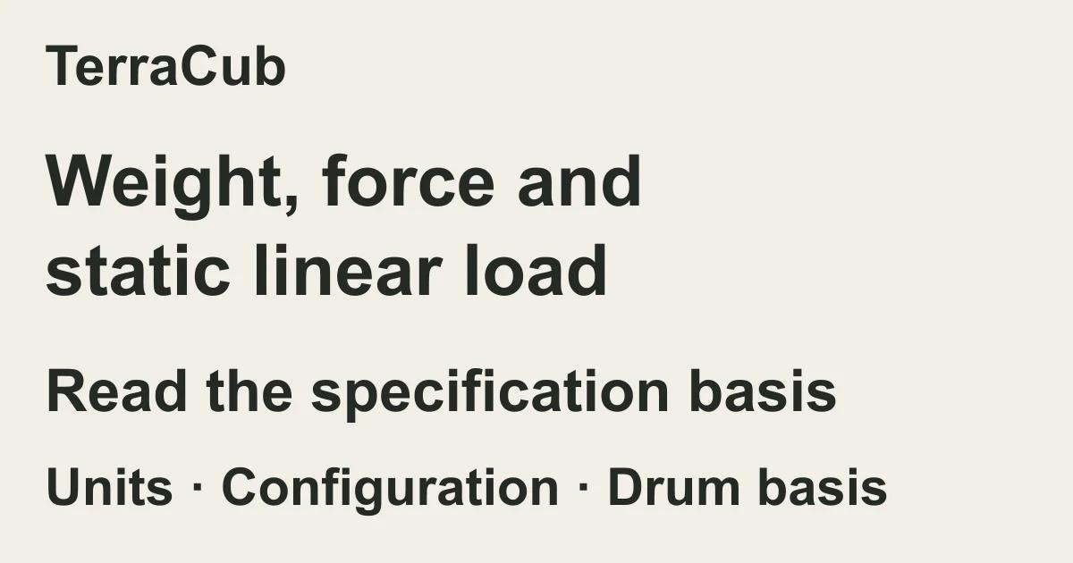 Road roller specification reading: units, configuration and drum basis