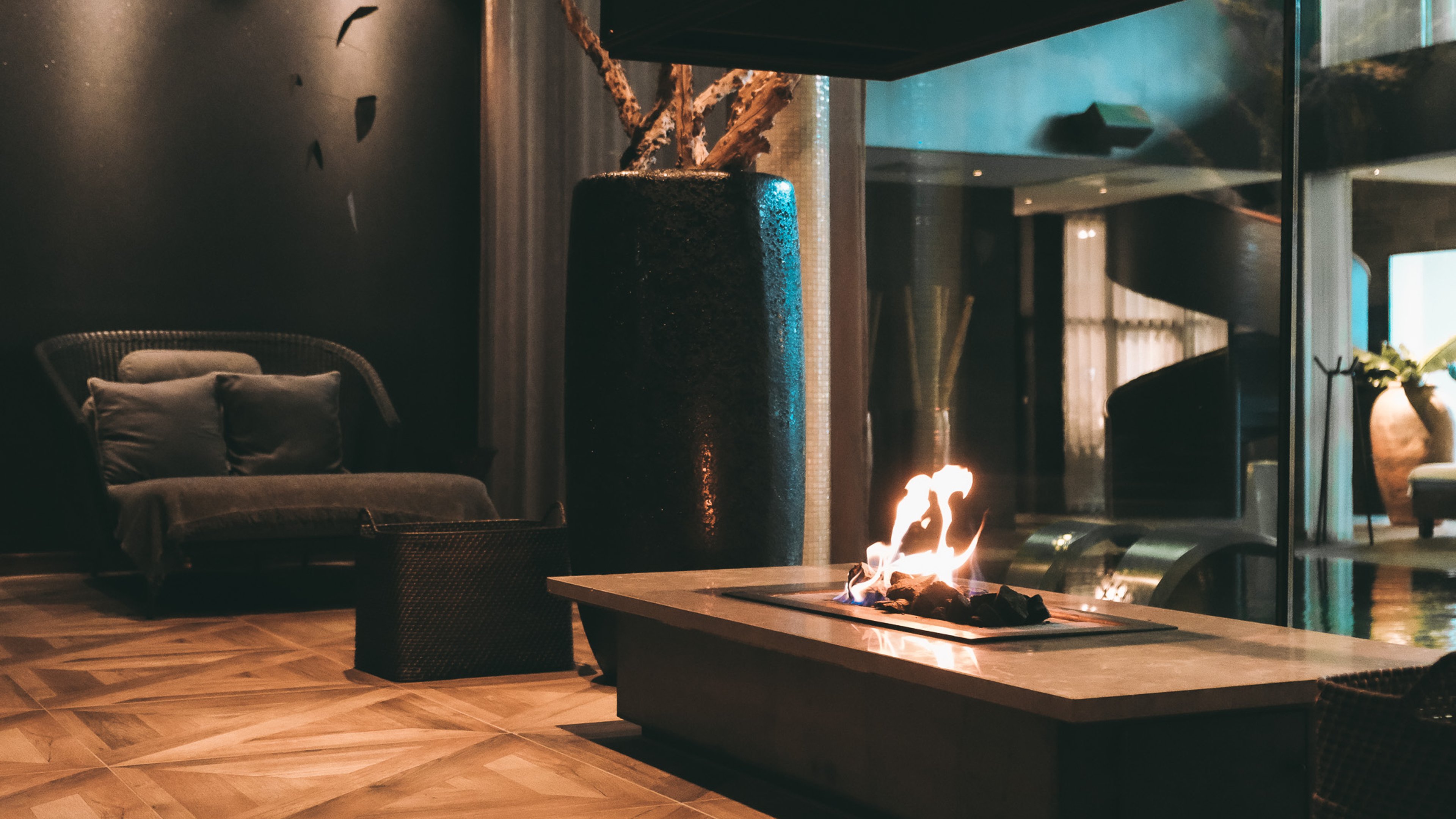 Relaxing fire room