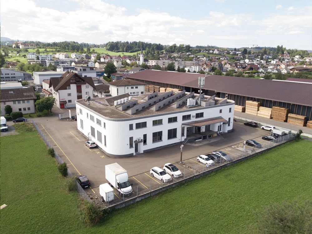 Aerial view of the ETS operations building