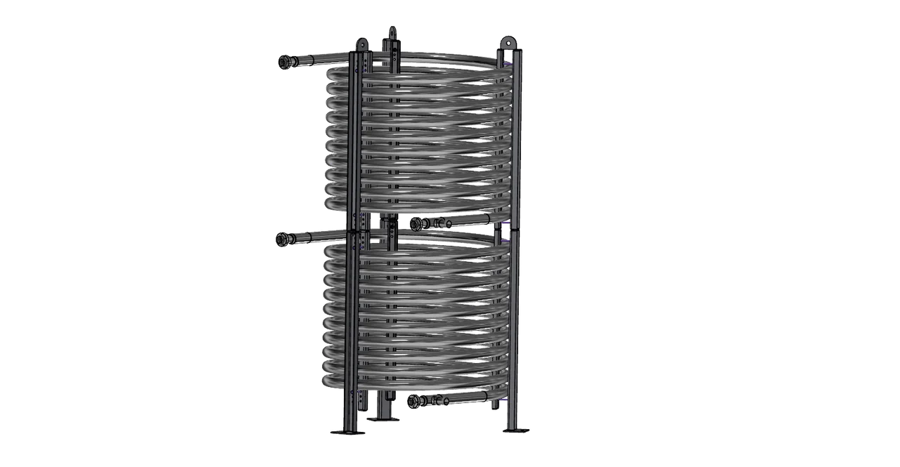 Koaxial-Wärmetauscher der Baureihe KO von ETS.
