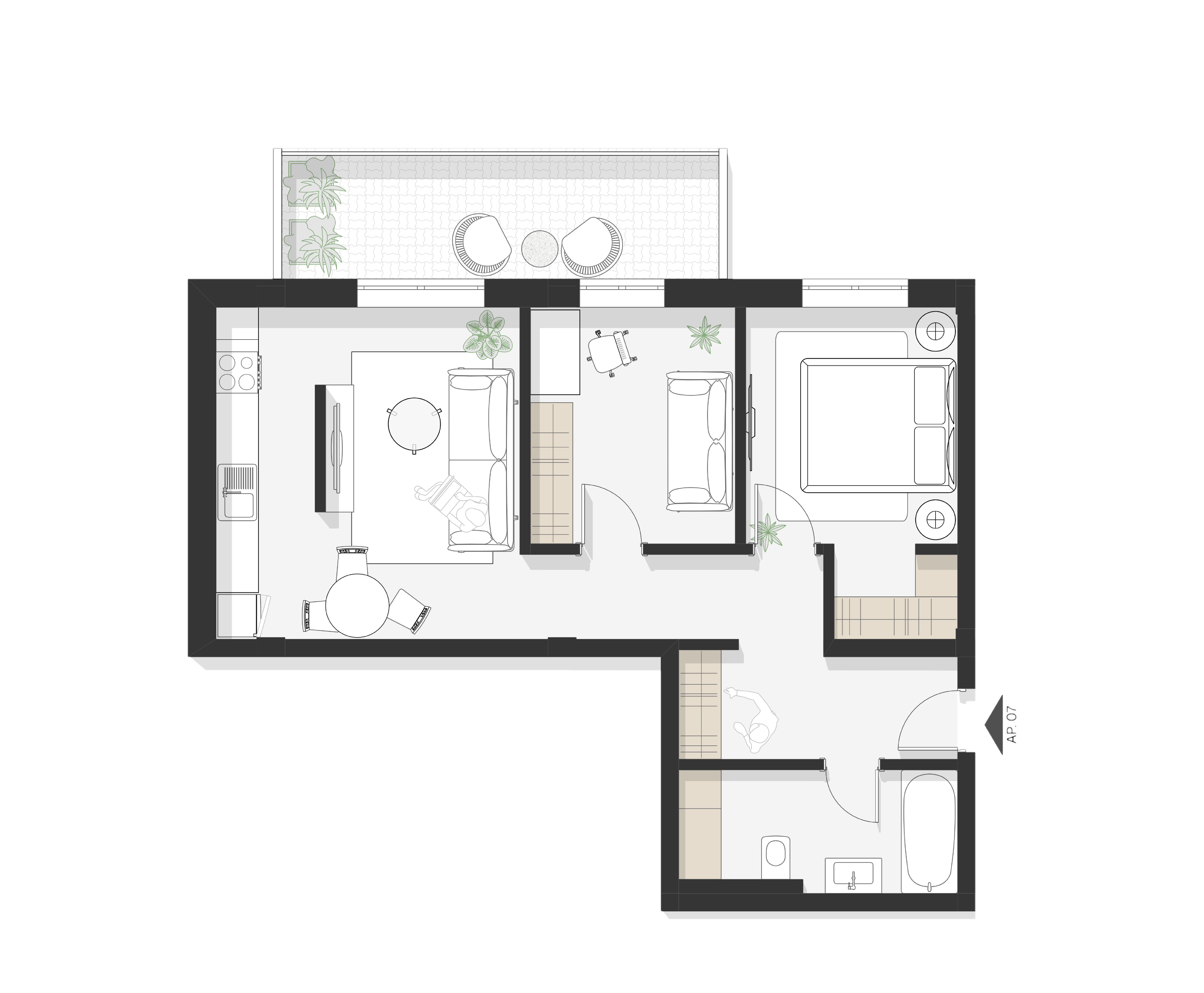 Plan apartament Ap 7