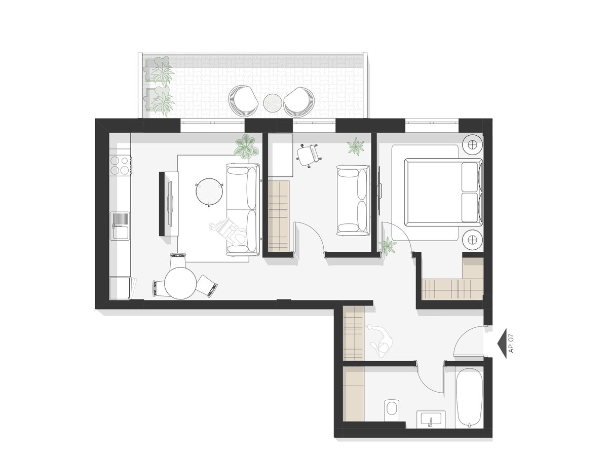 Plan apartament Ap 7