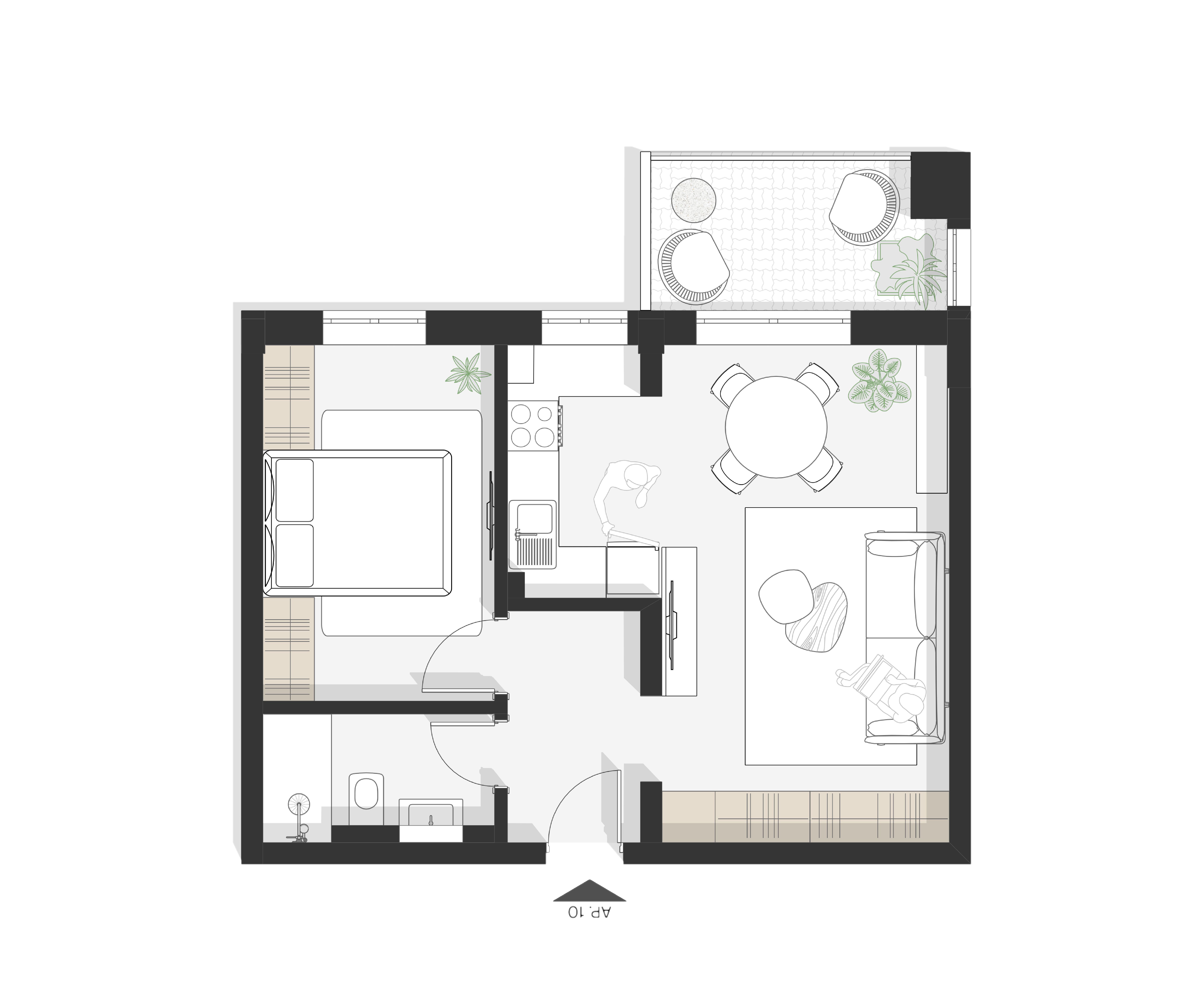 Plan apartament Ap 10