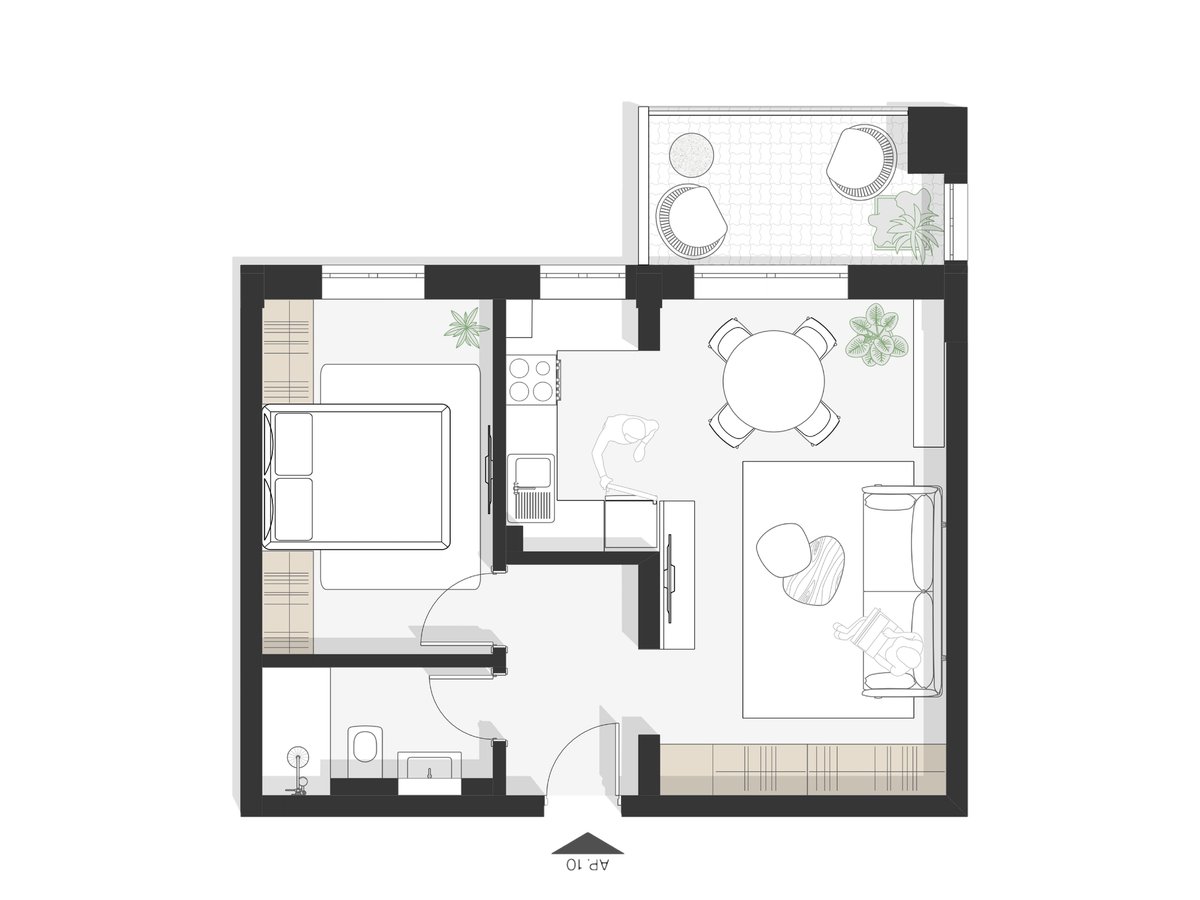 Plan apartament Ap 10