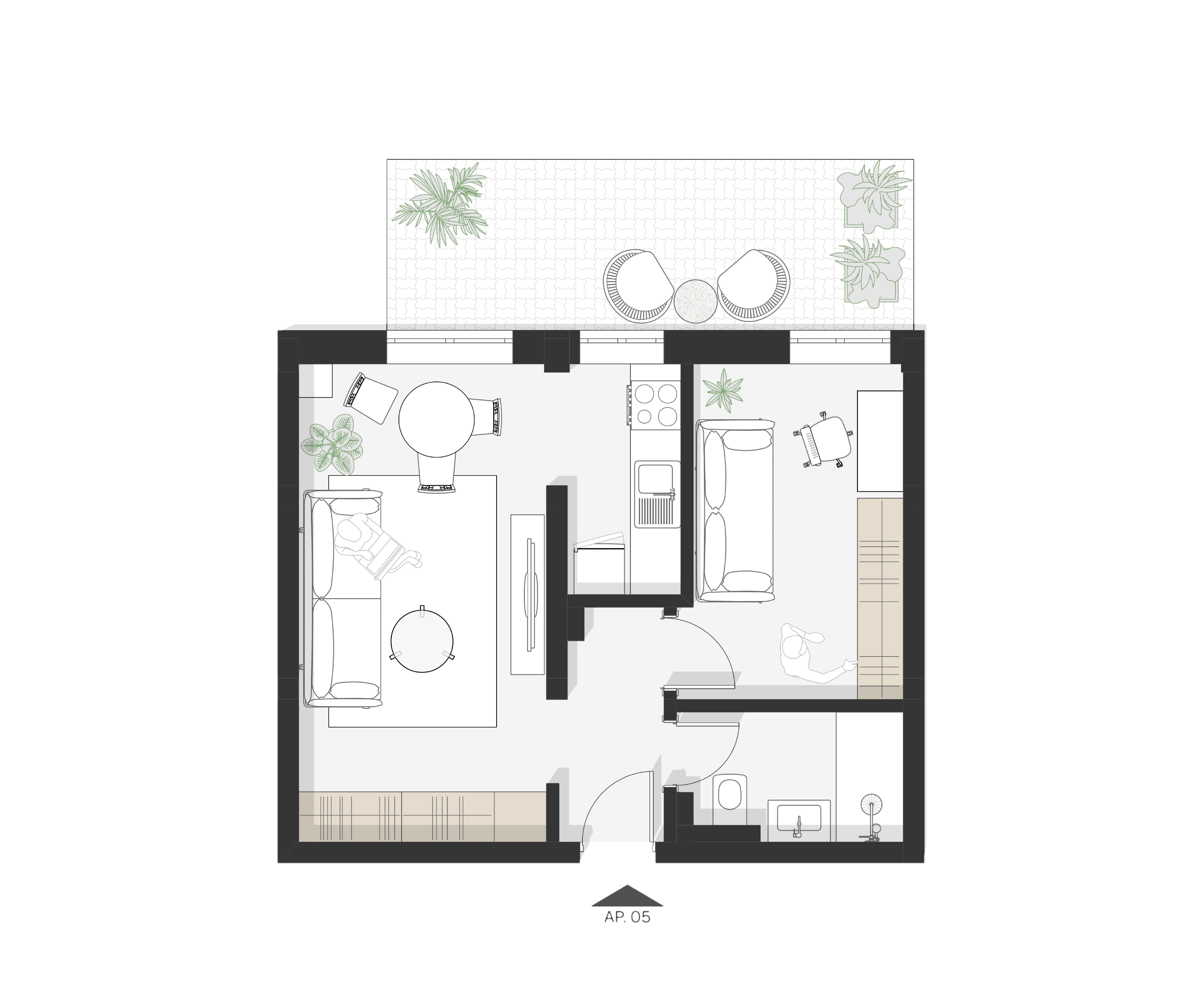 Plan apartament Ap 5