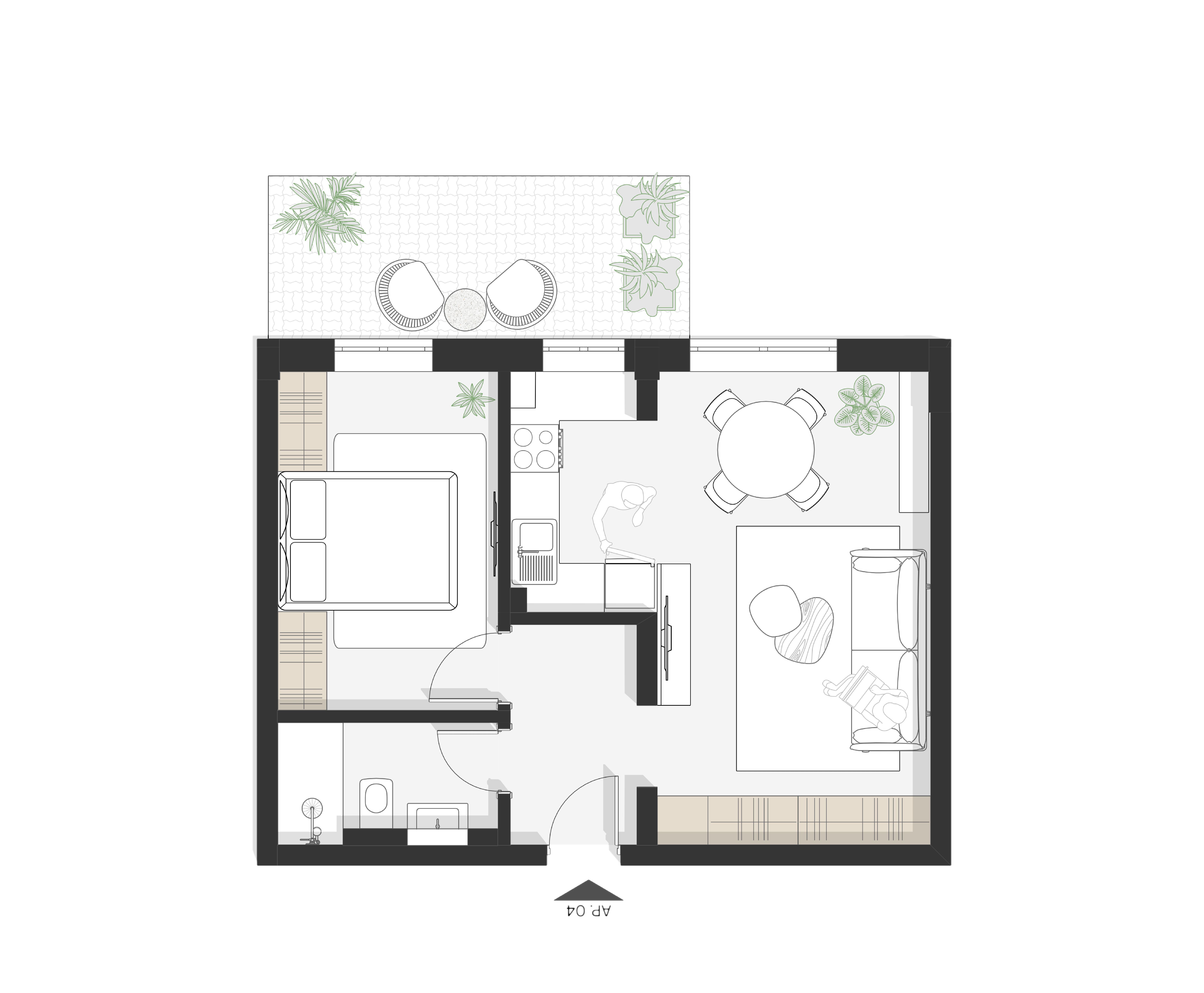 Plan apartament Ap 4