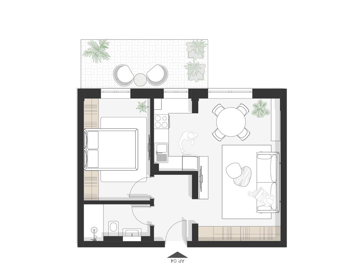 Plan apartament Ap 4