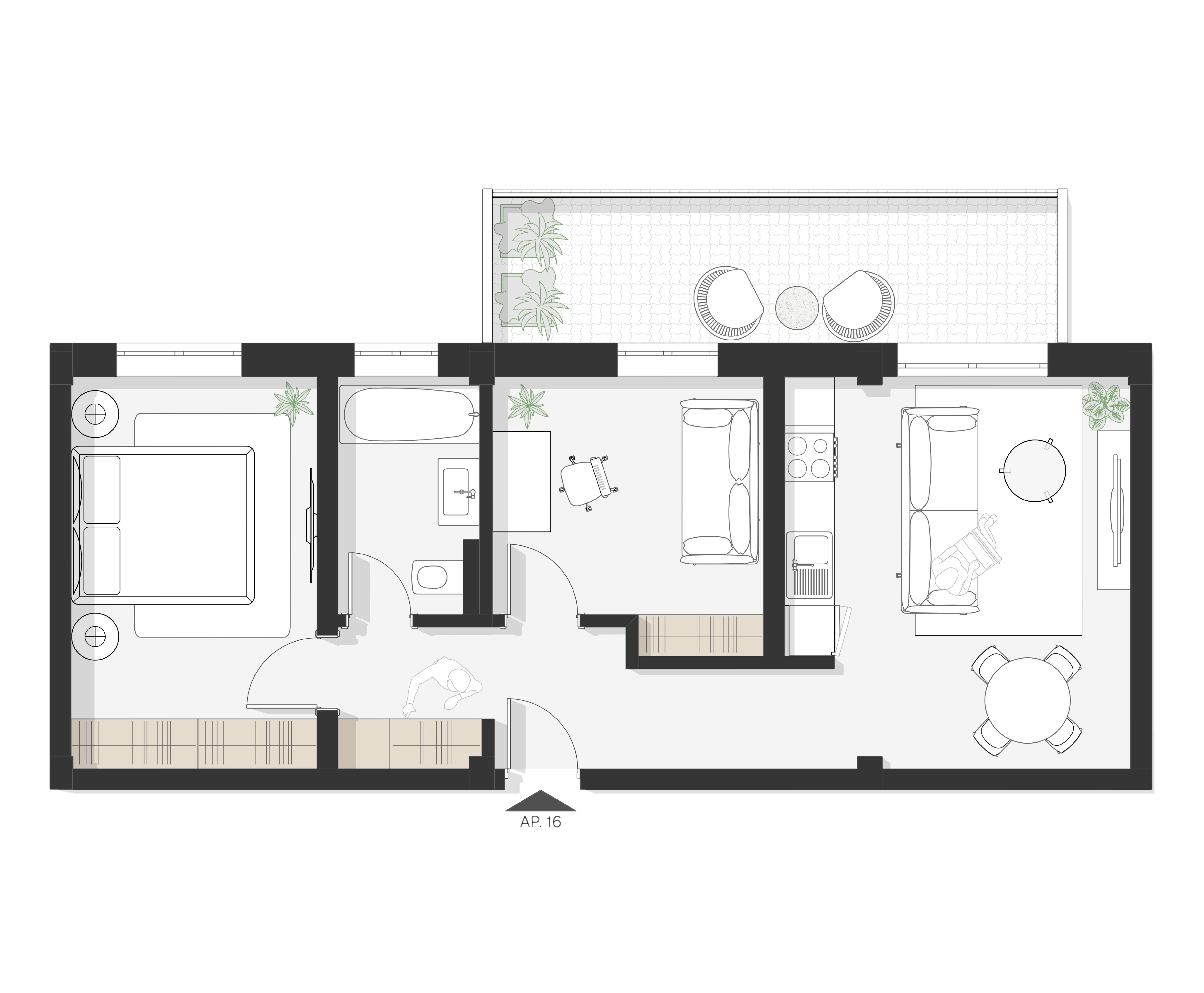 Plan apartament Ap 16