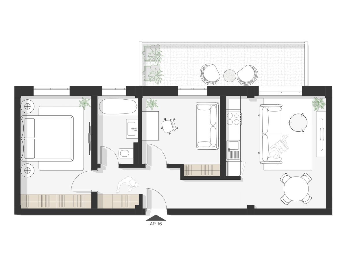 Plan apartament Ap 16