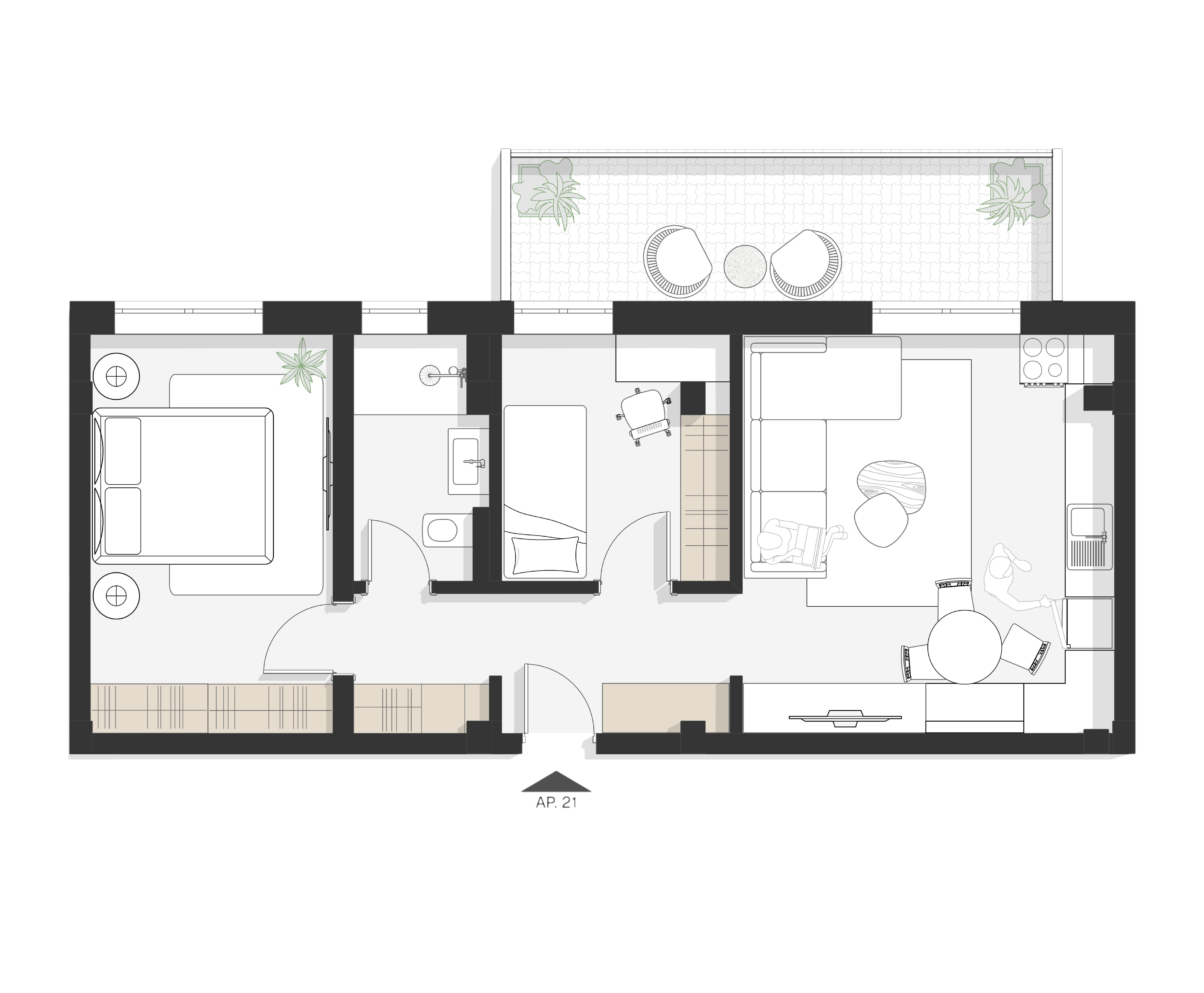 Plan apartament Ap 21