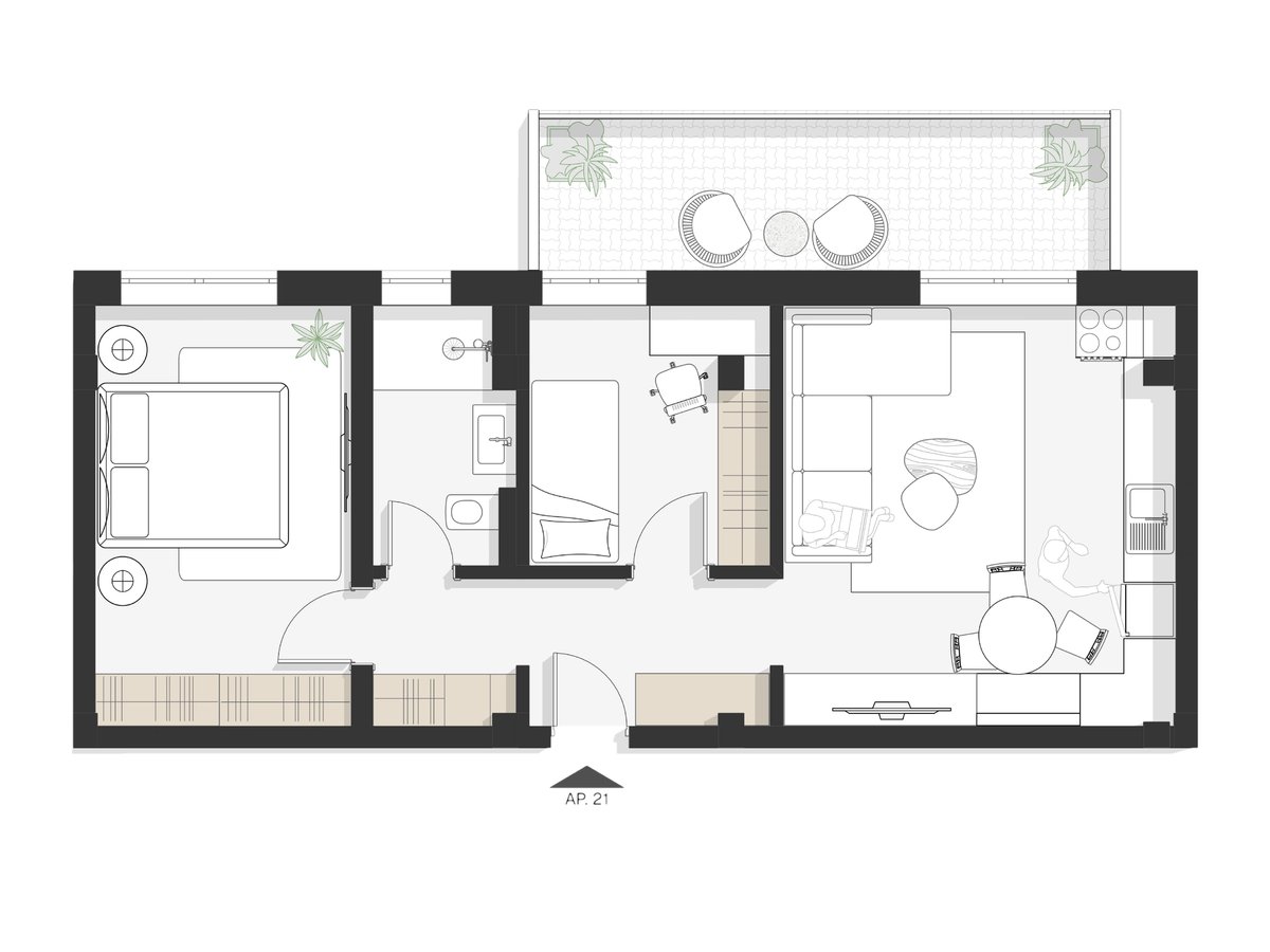 Plan apartament Ap 21