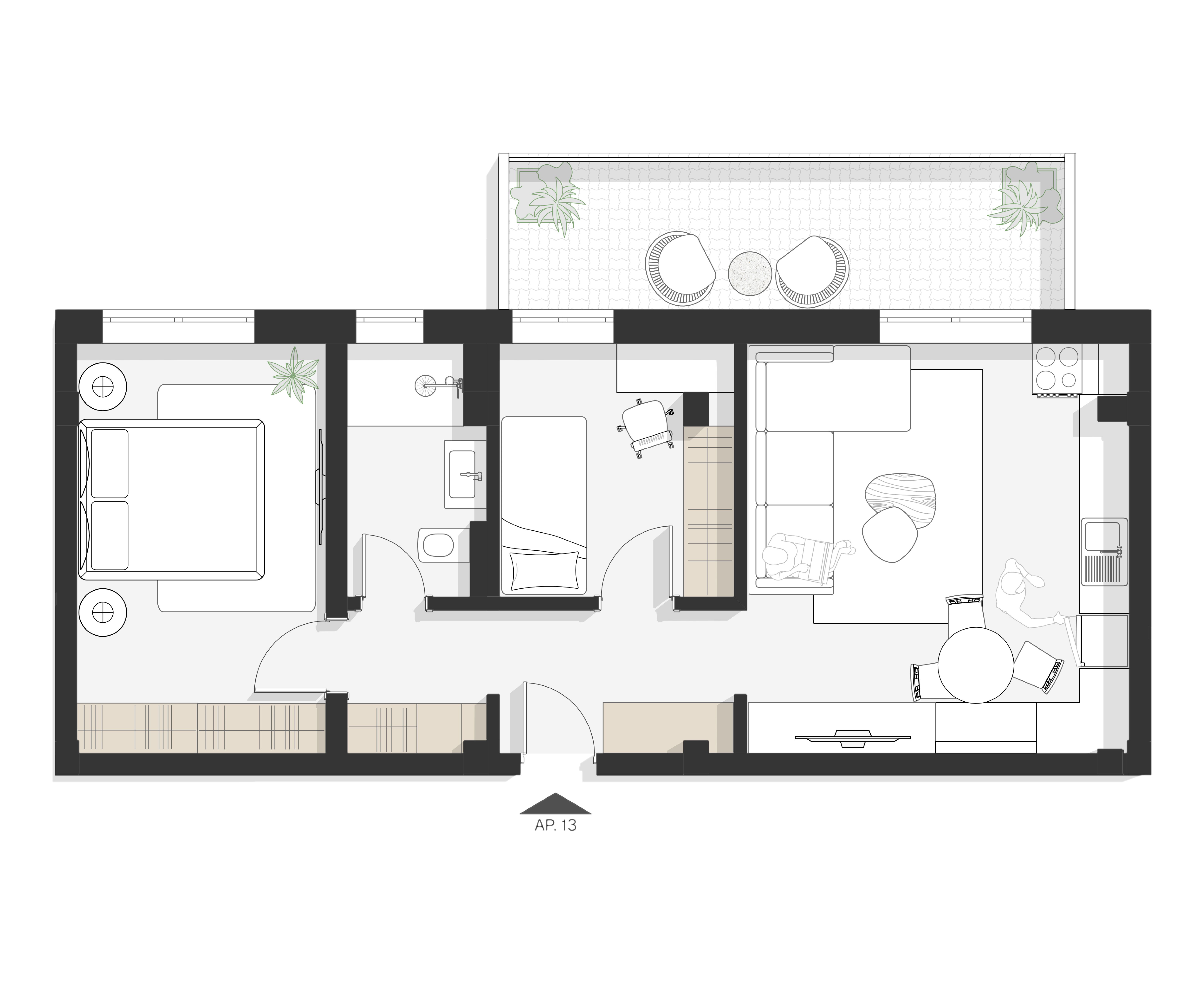 Plan apartament Ap 13