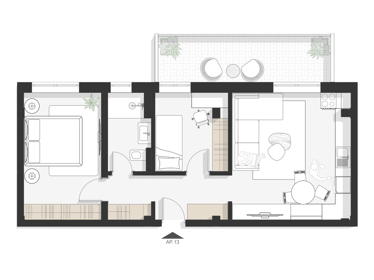 Plan apartament Ap 13