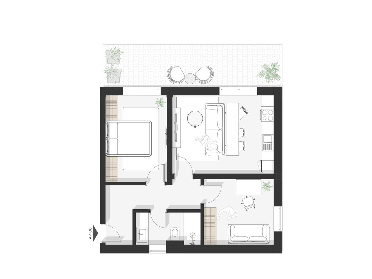 Plan apartament Ap 6