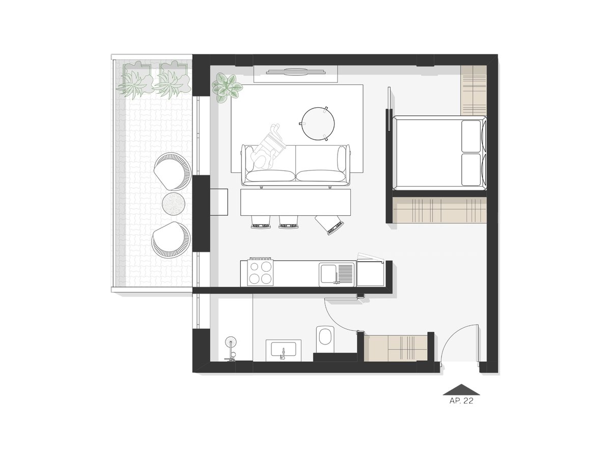 Plan apartament Ap 22