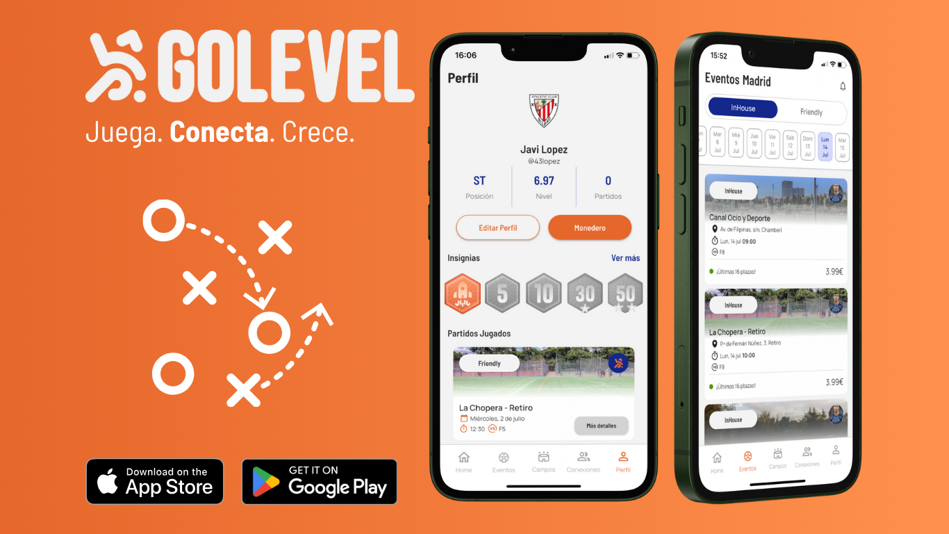 ¡Que no te falte un partido! Descubre Golevel 📲