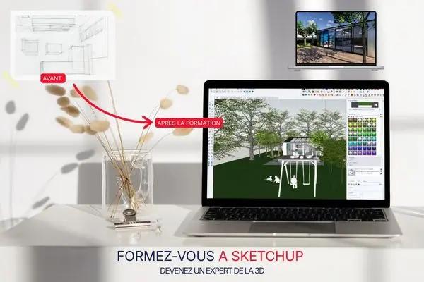 Formation SketchUp – Débutant -Modélisation 3D – 21h (CPF)