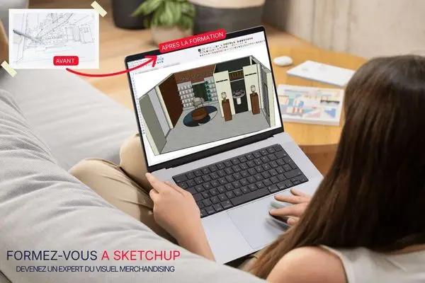 Formation SketchUp – Intermédiaire/Expert - Modélisation 3D – 15h (CPF) - Visuel Merchandising