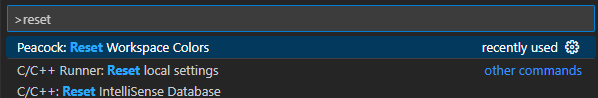 Reset the workspace color to default