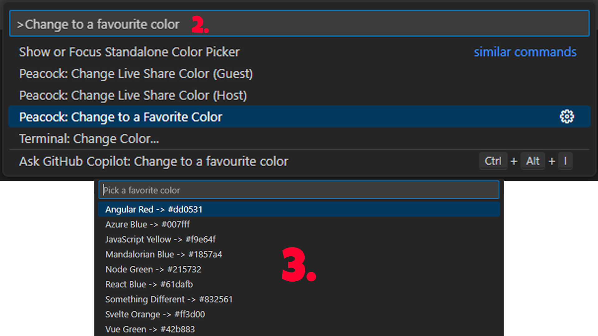 How to change the color for your VS Code Workspace