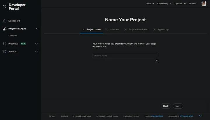 Creating a project