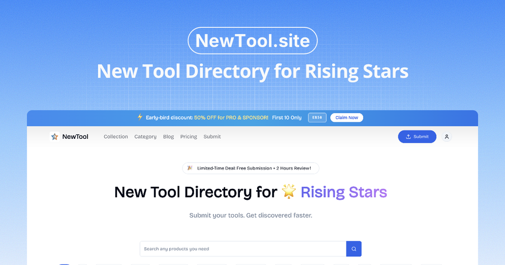 image of NewTool - Rising Star Tools Hub