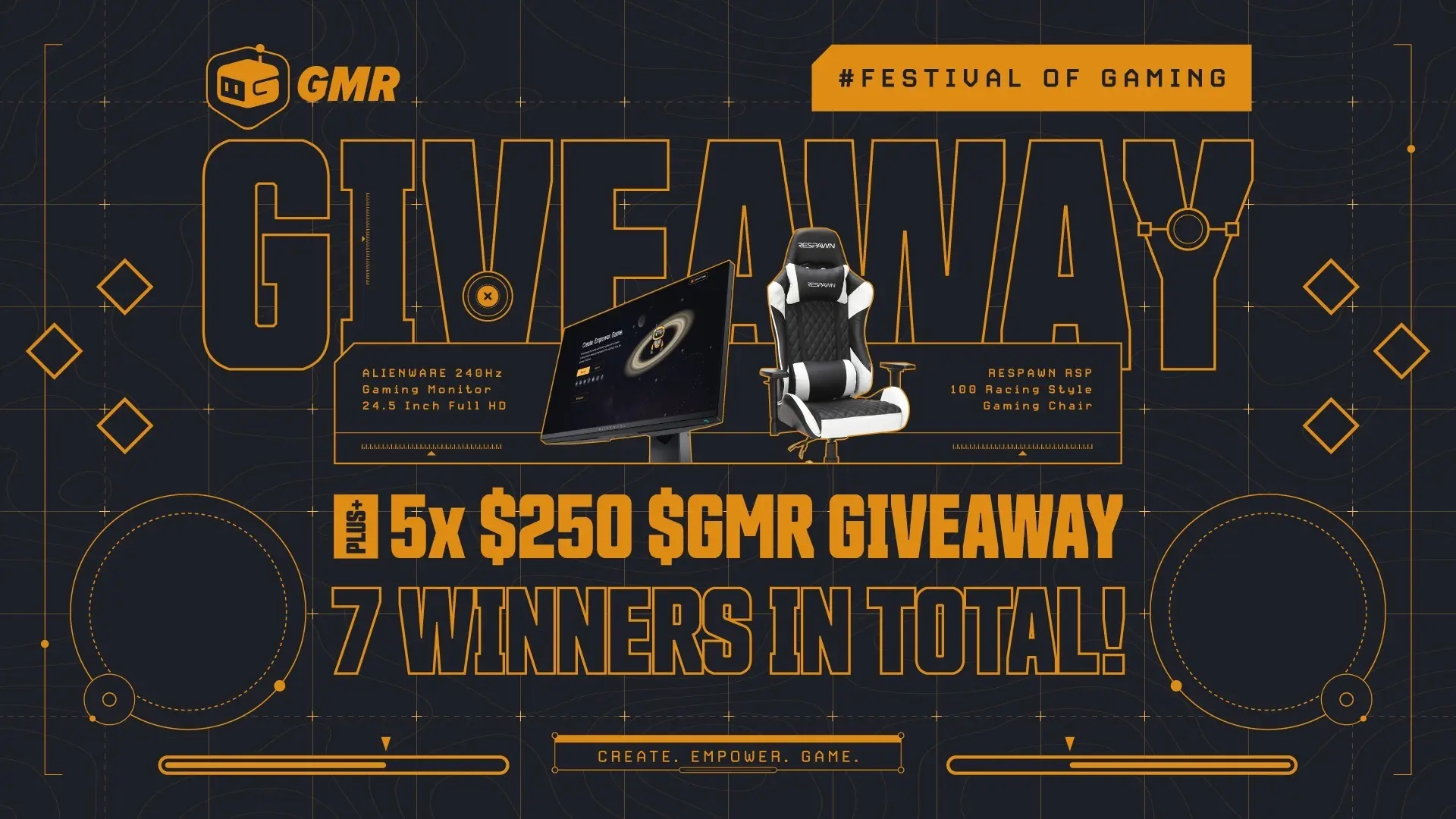 Mega Giveaway Gaming Chair, Monitor and 5x $250 of GMR 