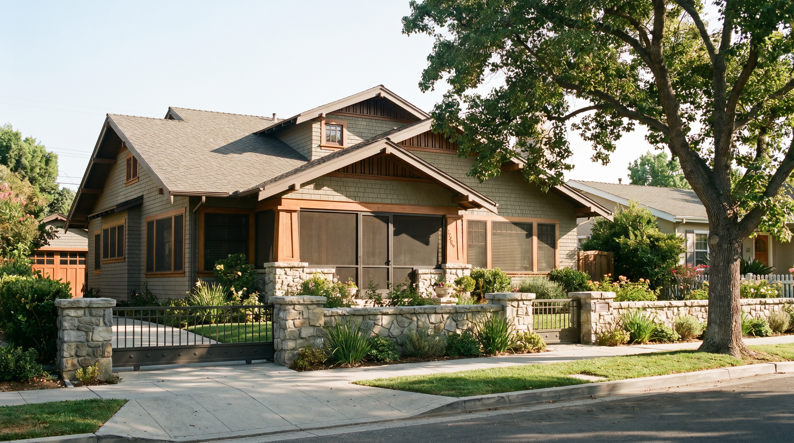 Beautiful California home with Vista security screens installed on windows and front door