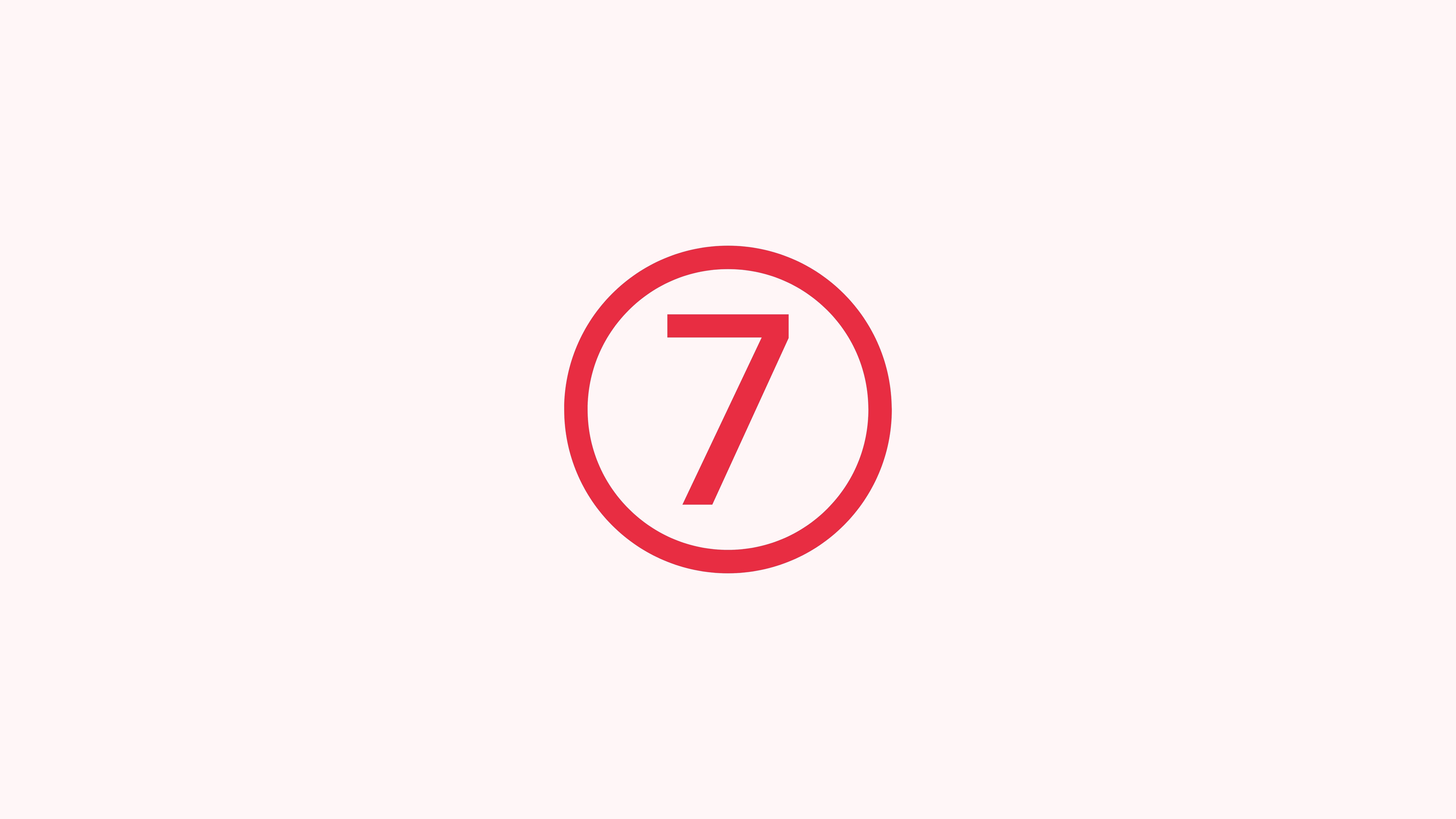 Red circle with the number 7 icon