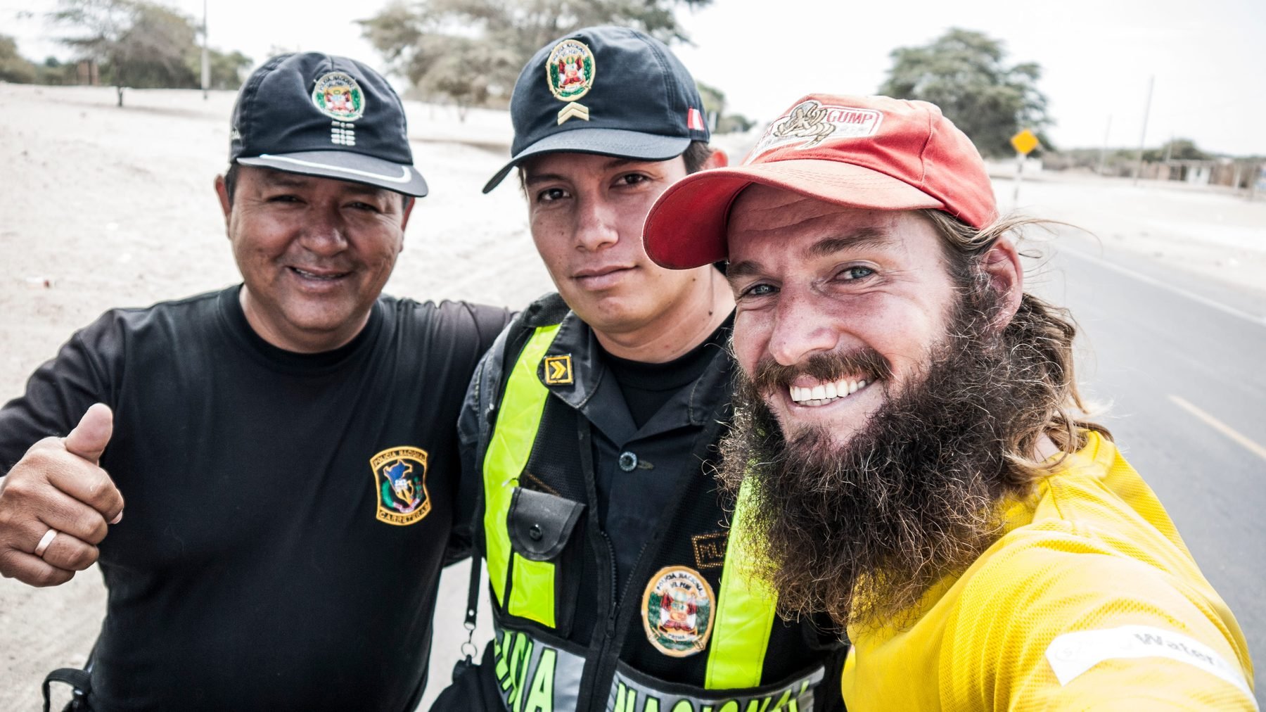 A police escort in Peru, 2015
