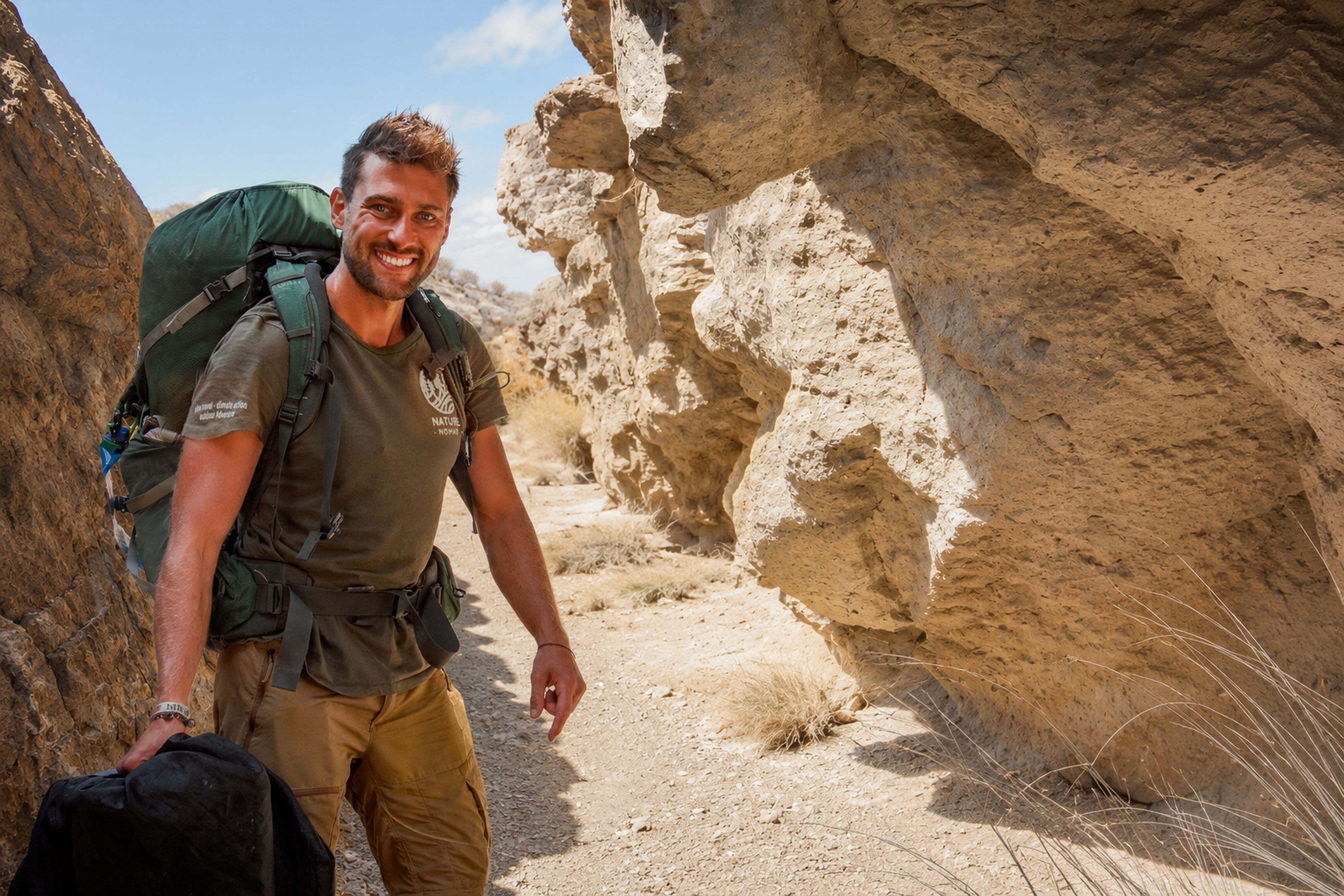 David Bossek leading a Mindful Mountain Adventures group hike.